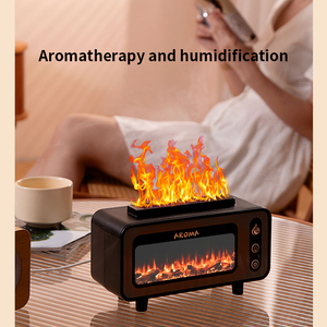 7 colores LED 3D llama de fuego chimenea simulada difusor ultrasónico de aceites esenciales humidificador de aire uso en Hotel 1 año USB YS - Product Image 5