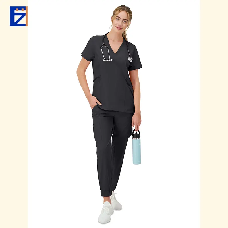 Eenfermera Para, больничный Бланко, фиолетовая хлопчатобумажная ткань, модная медсестра, белая униформа, дизайн
