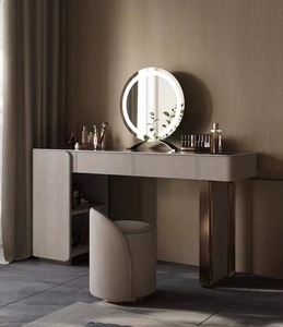 Cómoda de Madera Minimalista Personalizada <span class=keywords><strong>con</strong></span> <span class=keywords><strong>Espejo</strong></span> Iluminado, Mesa de Noche, Tocador, Muebles de Dormitorio - Product Image 6