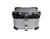 Boîte à bagages arrière pour moto 45L en alliage d'aluminium, étanche, universelle, compatible avec tous les modèles, avec serrure de sécurité