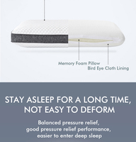 Oreiller de lit ergonomique en mousse à mémoire de forme à rebond lent, avec housse tricotée respirante, soutien du cou, pour dormeurs sur le côté et sur le dos