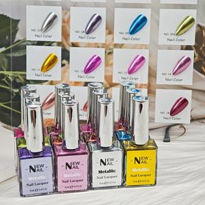 신제품 판타지 OEM 프라이빗 라벨 메탈릭 자연 건조 네일 폴리쉬 12색 세트, 비건 매력적인 일반 미러 이펙트 네일 락커 키트 - Product Image 2