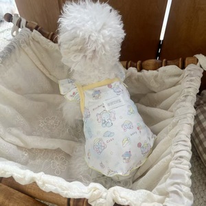New summer <b>clothes</b> for dogs, cute elephant-themed tank top and flutter sleeve dress, perfect for pets like <b>cats</b>, Bichons, Teddy - Product Image 3