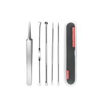 Kit d'extraction de points noirs en acier inoxydable, aiguilles pour boutons, outil anti-acné pour le visage et le nez, élimination des points noirs, traitement de l'acné, nettoyage des pores