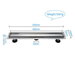<span class=keywords><strong>Salida</strong></span> <span class=keywords><strong>vertical</strong></span> finamente procesada Material de acero inoxidable Pies de nivelación ajustables Drenaje de piso lineal de <span class=keywords><strong>inodoro</strong></span> - Product Image 3