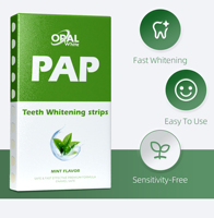 Patchs de Blanchiment Dentaire à Domicile pour Dents Sensibles, 7 Traitements, 14 Pièces, Sans Peroxyde, Bandes Sèches de Blanchiment des Dents PAP