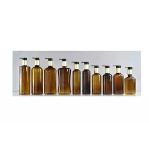 500ml Plastic Empty Amber Color Pet Bottle For Essential Oil Cosmetics Packaging Containers pump bottle 500ml bankok thailand dr