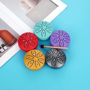 Premium Mini Three Inch Six <b>Tone</b> Steel Tongue Drum Portable Pocket Rain Drum Percussion Instrument Toy Craft - Product Image 4