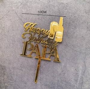 Acrílico Super papá Topper de la torta de día de padre <span class=keywords><strong>feliz</strong></span> pastel Topper mejor papá padre cumpleaños Cupcake Topper fiesta decoraciones de la torta pastel de - Product Image 3