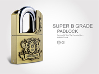 Cadenas en alliage de zinc Samhoo avec logo personnalisé, haute sécurité, à clé identique, avec fonction antivol de sécurité supérieure