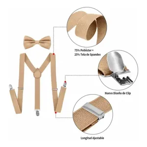 Corbatas de Moño y Tirantes para Niños Dove Boys, de Poliéster Ajustable, Accesorios Formales para Fiestas Infantiles - Product Image 1