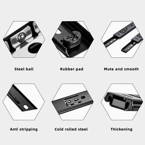 Rel Laci 8~20 Inci Baja Canai Dingin Rel Geser Laci Dua Bagian Rel Kabinet Perlengkapan Furnitur DG205 Cina Daratan - Product Image 5