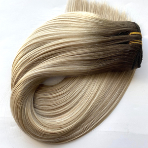 Produits les plus vendus 2025 Extensions de cheveux à clip invisibles aspect naturel Cheveux humains épais - Product Image 1