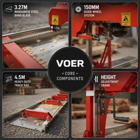 Scierie mobile robuste VOER, lame à bande de 3,27 m, poids de 550 kg, coupe-bois industriel pour la construction d'infrastructure