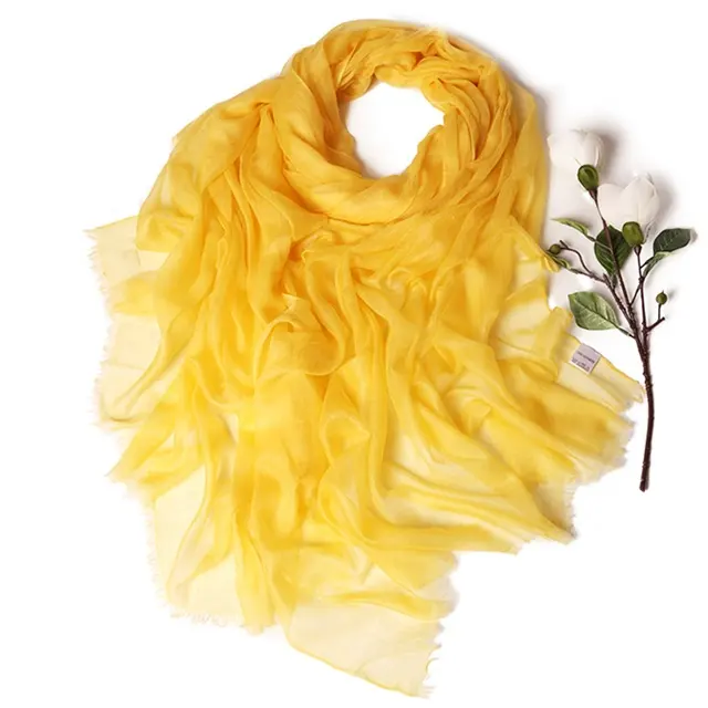 Cashmere Scarf Hot Sell Fashion spring Women yellow thin cashmere scarf