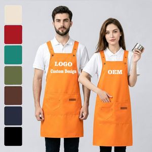 Tabliers de cuisine et de café réutilisables, écologiques, imperméables, avec logos brodés personnalisés et lavables - Product Image 1