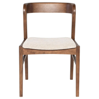 Chaise de siège moderne minimaliste en bois massif corne de bœuf Pu/cuir chaises de salle à manger en bois massif Offre Spéciale
