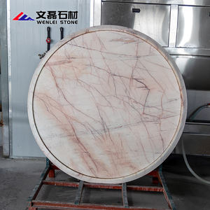 แผ่นหินอ่อนสีชมพูแบบกำหนดเองขนาดใดก็ได้สำหรับโต๊ะรับประทานอาหารกระดานติดผนังหินชนวนหินอ่อนสุดหรูจากธรรมชาติสำหรับห้องน้ำ - Product Image 6