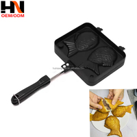 Poêle à Taiyaki 2, 3 ou 4 poissons, antiadhésive, pour gaufres, mini-œufs et crêpes, ensemble de cuisson