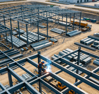 Entrepôt préfabriqué en structure métallique durable et économique de grande taille en Chine, bâtiment préfabriqué en structure métallique