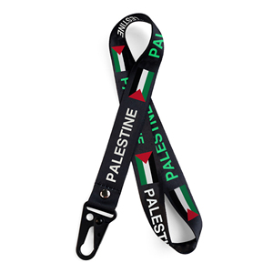 Wholesale Promotional <b>Polyester</b> <b>Lanyard</b> Palestine Country Flag <b>Lanyard</b> with logo Custom - Product Image 3