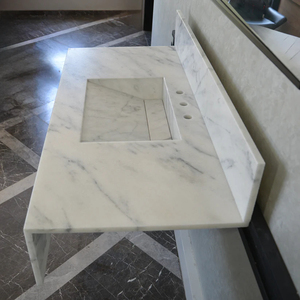 Luxury Eco- Friendly Arabescato White Calcatta Viola Marble Natural Stone <b>Bathroom</b> Washbasin - Product Image 4