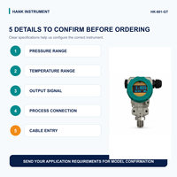 Transmisor de Sensor de Presión y Temperatura Multivariable Hanke HK-801-GT, 24VDC, IP66, para PLC, SCADA, Automatización Industrial Local