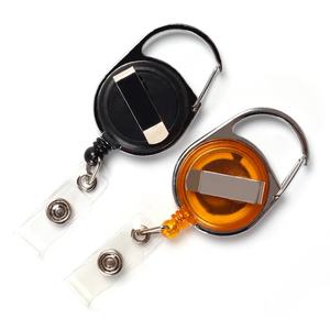 DEYlKEY Rotatif Circulaire 34mm <span class=keywords><strong>Extensible</strong></span> 600mm <span class=keywords><strong>Porte</strong></span>-<span class=keywords><strong>Badge</strong></span>, <span class=keywords><strong>Badge</strong></span> En Forme De Défilement, Transparent YOy0 Infirmière Accessoire Gif - Product Image 1