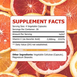 Toptan Saf C Vitamini Kapsülleri Yetişkinler İçin Bağışıklık Sistemini Destekler Cilt Beyazlatıcı C Vitamini Kapsülü Antioksidan Takviyesi - Product Image 2