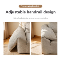 Vakuumkomprimiertes Quadratisches Dreisitzer-Sofa mit Hochdichtem Schaumstoff und Mikrofaser-Bezug für Wohnzimmer