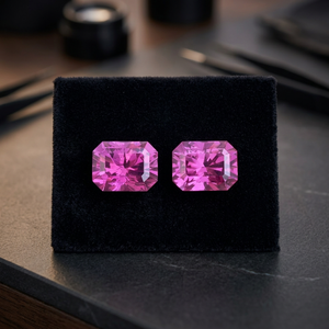 Paire de grenats Tanga rose rosé naturel de 4,20 carats, taille excellente, provenant de Tanzanie - Product Image 2