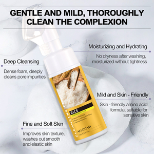 <span class=keywords><strong>Mousse</strong></span> nettoyante au riz hydratante douce 150 ml Nettoyage en profondeur Éclaircissant Nettoyant <span class=keywords><strong>visage</strong></span> <span class=keywords><strong>pour</strong></span> une peau lisse - Product Image 3