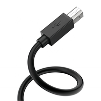 Cable de Impresora Tipo C B con Conector Cuadrado, Totalmente de Cobre, Trenzado, para Conexión de Teléfono Móvil/PC/Escáner/Teclado Eléctrico, Transferencia de Datos
