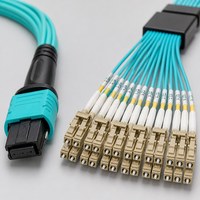 Cable de Fibra Óptica Multimodo OM3 de 24 Núcleos, Conector MPO-LC, 100G a 10 Pares LC, Longitud Personalizada