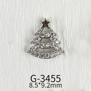 Décorations de Noël de luxe pour ongles : Accessoires 3D en métal et zircon, flocons de neige, breloques non toxiques pour DIY des ongles - Product Image 6