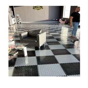 Carreaux de sol à emboîtement en PVC pour garage, tapis de sol industriel résistant fourni par l'usine - Product Image 3