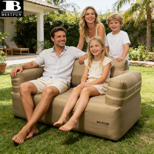 Sofá inflable portátil para acampar con bomba inalámbrica incorporada, resistente a pinchazos, para ver películas al aire libre. - Product Image 4