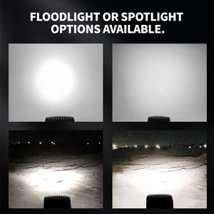 תאורת עבודה לד נורדית 60w 90w 55w מרובעת, עמידה למים, לתעשייה, רכב, מחפר, משאית, טרקטור, 12v 24v - Product Image 6