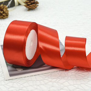 Bei Hai 4Cm Satin Ribbon Red Yellow Blue Wedding Cake Decorative Ribbon For Gift Wrapping Flower Decoration DIY Craft - Product Image 2