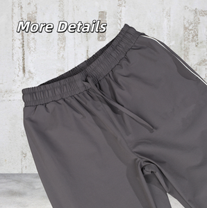 ผ้าแคนวาสเนื้อผ้าระบายอากาศได้ดีเป็นมิตรกับสิ่งแวดล้อมของผู้ชายกางเกงฝึกซ้อมฟุตบอลแบบลำลองมีเชือกผูกเอวขนาดกลาง - Product Image 5