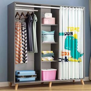 Armoires de rangement multifonctionnelles à montage simple, style nordique moderne et simple, pour chambre à coucher, avec motif de dessin animé - Product Image 4