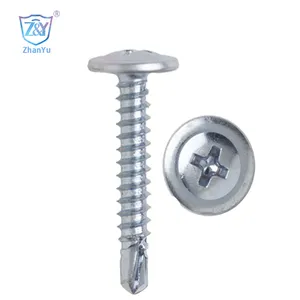 DIN7504 Wafer Truss Head Phillip Drive Zinc Plated Tornillo Self Drilling Screws Nails For attaching metal lath to wood or steel