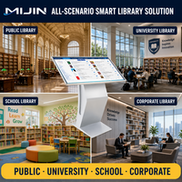 Terminal de recherche de livres OPAC en libre-service, centre personnel du lecteur, connexion, recherche en bibliothèque, écran tactile, Windows 10