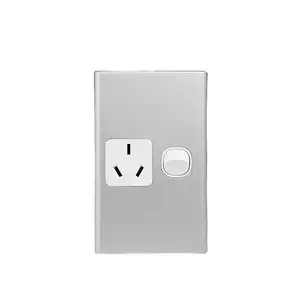 10A Single pole socket Wall switch socket Australian standard electrical socket with light controller