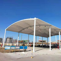 Toit pare-soleil en membrane pour terrains de sport extérieurs, auvent en tissu tendu sur mesure pour abri solaire de terrain de padel – Fournisseur direct usine