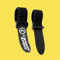 Attache-câbles réutilisable avec logo personnalisé, réglable et libérable, en nylon avec boucle auto-agrippante et boucle en plastique
