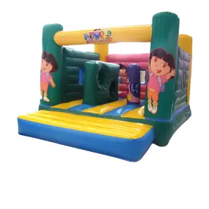 DORA EXPLOERE tema Casa de rebote inflable carrera de obstáculos PVC interior al aire libre niños saltando gorila saltar parque infantil al aire libre