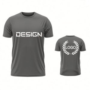 เสื้อยืดแขนสั้นผ้าโพลีเอสเตอร์ผสมสแปนเด็กซ์สำหรับผู้ชายและผู้หญิง พิมพ์ลายซิลค์สกรีน โลโก้สั่งทำได้ รับผลิตแบบ OEM ODM เสื้อผ้าส่งเสริมการขาย - Product Image 6