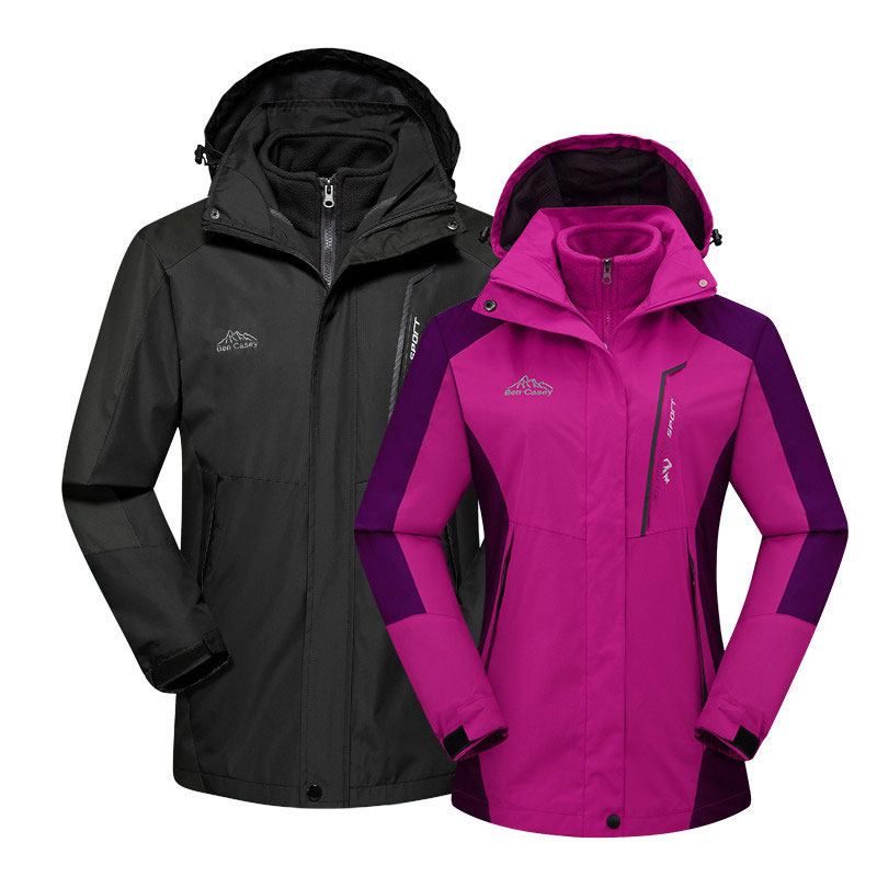 Унисекс зимняя пушистая внутри Толстая наружная спортивная куртка водонепроницаемая