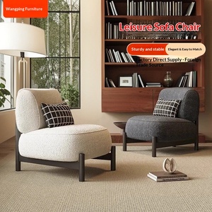 <span class=keywords><strong>Fauteuil</strong></span> individuel en métal de style crème, luxe léger et haut de gamme, <span class=keywords><strong>pour</strong></span> salon et balcon, mobilier de maison moderne et minimaliste JUN HENG - Product Image 2